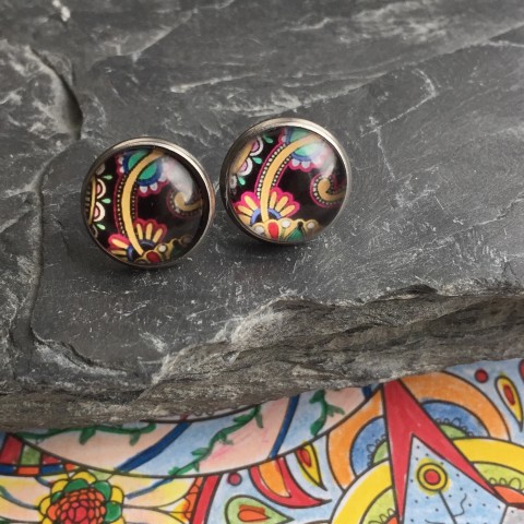 Omalovánky 3 - náušnice S. Steel sklo barevné hravé nerez barvičky omalovánky steel 