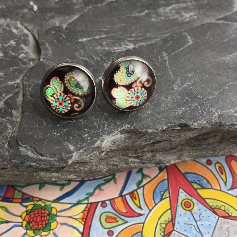 Omalovánky 4 - náušnice S. Steel sklo barevné hravé nerez barvičky omalovánky steel 