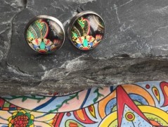 Čtyřlístkové náušnice - S.Steel