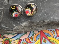 Čtyřlístkové náušnice - S.Steel