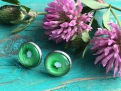 Čtyřlístkové náušnice - S.Steel