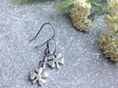 Čtyřlístkové náušnice - S.Steel