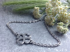 Čtyřlístkové náušnice - S.Steel