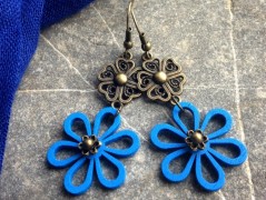 Čtyřlístkové náušnice - S.Steel