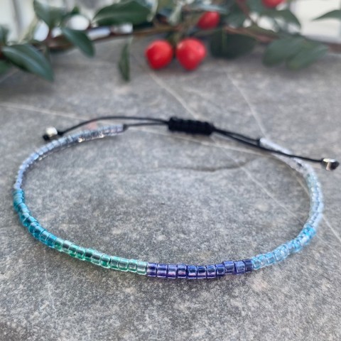 Korálkový náramek č. 33 náramek korálky luxusní barevný duha 