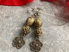 Čtyřlístkové náušnice - S.Steel