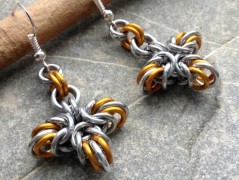 Čtyřlístkové náušnice - S.Steel