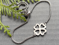 Čtyřlístkové náušnice - S.Steel