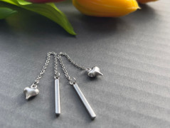 Čtyřlístkové náušnice - S.Steel