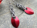 Náušnice Červená šupinka