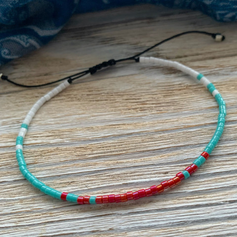 Miyuki náramek č. 10 náramek korálky luxusní miyuki barevný 