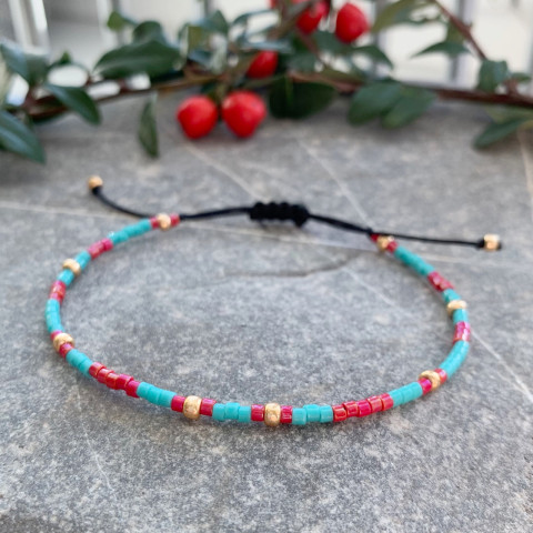 Miyuki náramek č. 23 náramek korálky luxusní miyuki barevný 