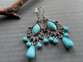 Filigránové náušnice s tyrkysem