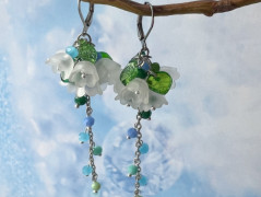 Čtyřlístkové náušnice - S.Steel