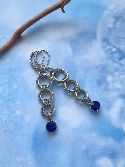 Náušnice Hnízdečka se zirkonem náušnice ocel kroužky kroužkování zirkon steel 