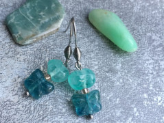 Čtyřlístkové náušnice - S.Steel