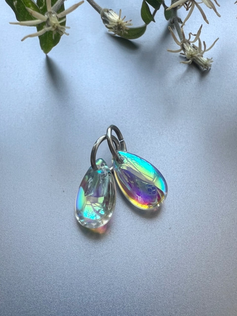 Metalické slzičky na výměnu kapka nerez ocel slza skleněná slzička steel 