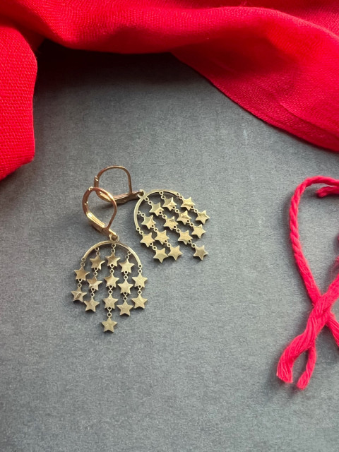 Hvězdičkové náušnice - S.Steel vánoce hvězdy nerez ocel hvězdičky 