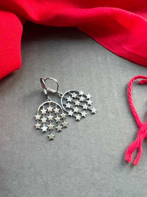 Hvězdičkové náušnice - S.Steel vánoce hvězdy nerez ocel hvězdičky 