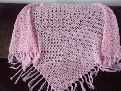 Letní růžový krajkový - šátek dárek jarní letní deka přehoz háčkovaný zimní růžový šátek podzimní pončo pléd slavnostní krajkový romantický celoroční 