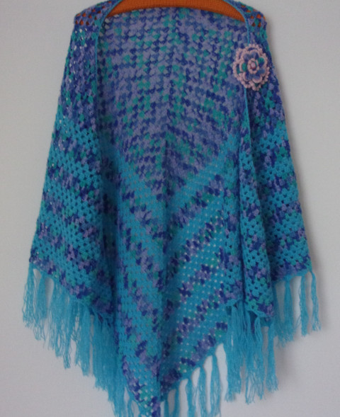 světle modrý melír - šátek modrý dárek přehoz pruhovaný šátek nákrčník pléd melír celoroční melírovaný 