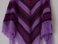 Fialový barevný - háčkovaný šátek
