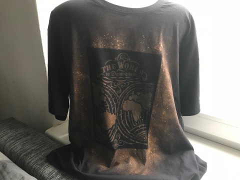 pánské triko CESTOVATEL vel.XL hnědý triko elegance mapa nápad malba na textil cestovatel xl atlas insirace 