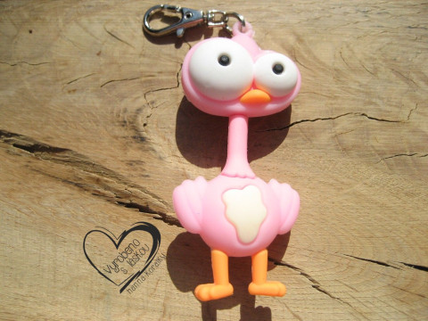 KLÍČENKA - PŘÍVĚSEK - PŠTROS stříbrný doplněk medvídek medvěd klíče klíčenka platina starostříbro modní plyšový na kabelku platinový 