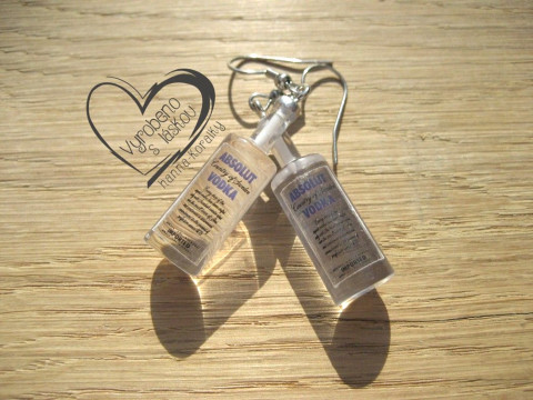 Vtipné alkohol náušnice - vodka vtipné sranda náušnice pas 