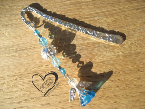 ZÁLOŽKA DO KNIHY - TYRKYSOVÝ ANDĚL záložka knížka anděl čtenář 