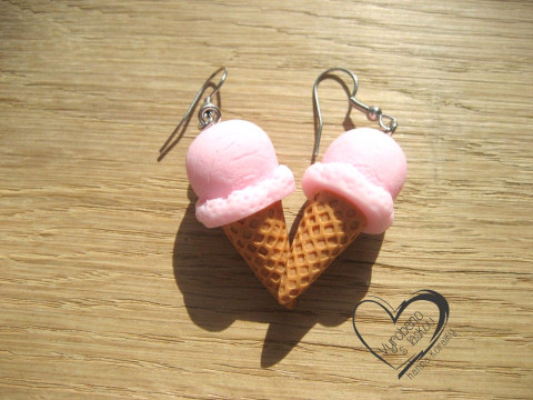 NÁUŠNICE - ZMRZLINA - malinová veselé hravé sranda náušnice 