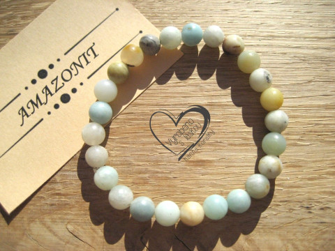 Náramek Amazonit 8mm náramek minerál minerální pro alergiky 