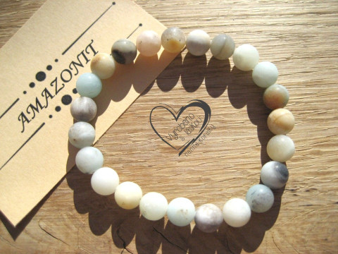 Náramek Amazonit matný 8mm náramek minerál minerální pro alergiky 