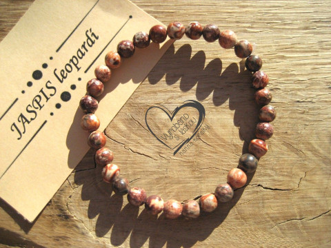 Náramek Jaspis leopardí 6mm náramek minerál minerální pro alergiky 