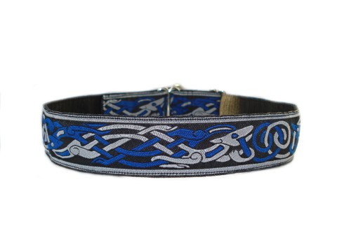 Obojek Blue Celtic Dog šíře 3 cm modrý obojek pes modrá pejsek šedá šedý obojky psí 