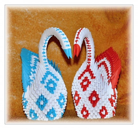 3D ORIGAMI LABUŤ - NÁVOD, POPIS origami labuť popis návod papírová labuť 3d origami 