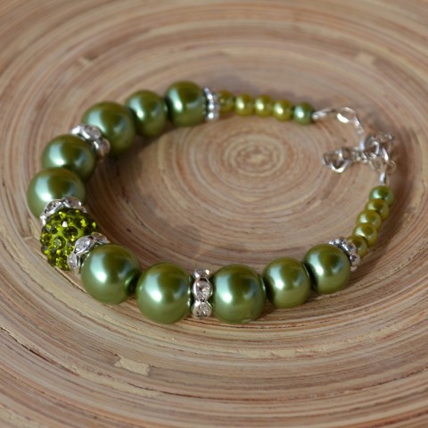 náramek - zelený náramek zelená zelený elegantní zelené louka léto slavnost 