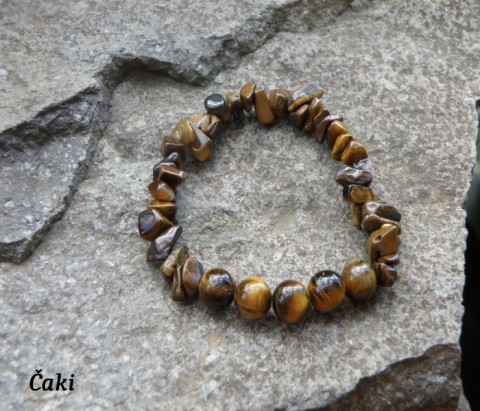 Náramek - tygří oko výprodej kameny. náramky na gumě 