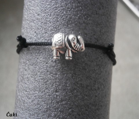 Náramek - sloneček náramek kov beruška textilní sloneček 