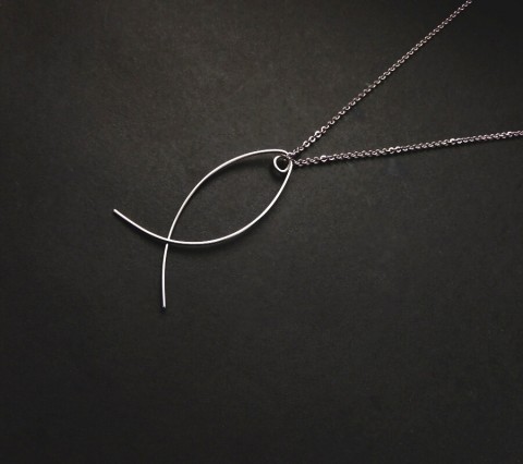 Nerezová rybka s řetízkem rybka přívěšek řetízek nerez 