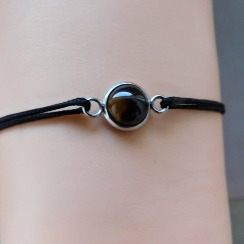 Náramek - nerez - tygří očko náramek nerez citrín polodrahokamy 