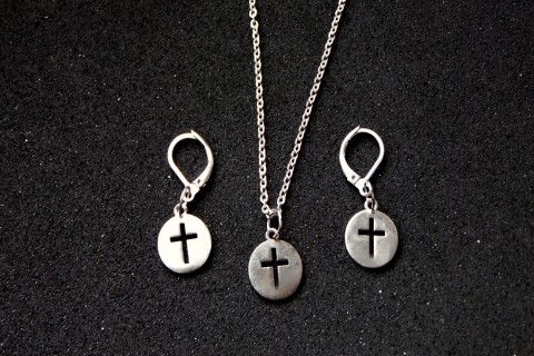 Naušnice - Nerezové křížky nerez křížky 