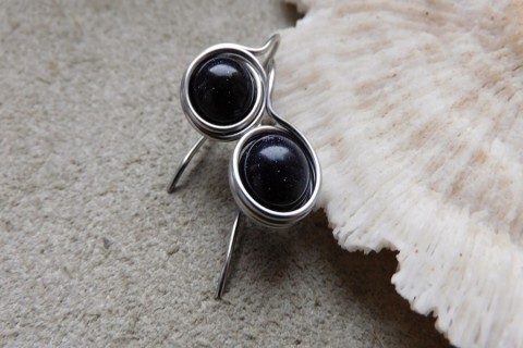 Naušnice - Modré nebe nerez naušnice lehoučké křištál menší naušnce 