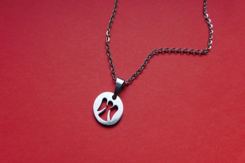 Náhrdelník - Anděl strážný přívěsek srdce anděl řetízek nerezový 