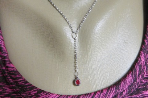 Náhrdelník - Modrý nebo červený... náhrdelník nerez ocel originalita art deco svátostka 