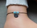 Náramek - nerez písmeno , amazonit