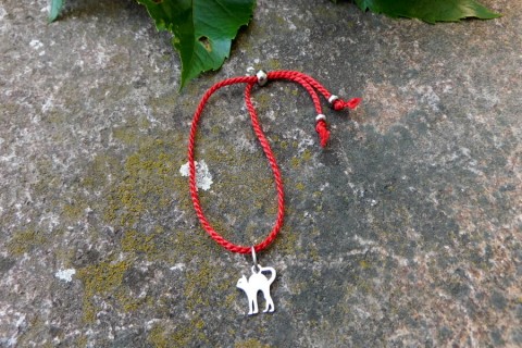 Náramek - naše číča nerezová náramek letní moderní kočka barvy nerez 