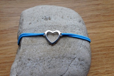 Náramek - nerezové srdíčko náramek křížek nerez stříbrná křídla 