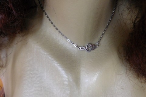 Náhrdelník  Nerezový houslový klíč přívěsek nerezový řetízek houslový klíček 