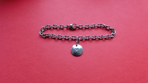 Pevný nerez řetízek s písmenkem náramek nerez písmeno nerezový 1 písmenko 